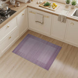 Purple Framed Stripe Area Rug