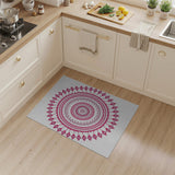 Geometric Modern Pink Vibrant Pink Mandala Geometric Area Rug
