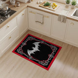 Ornate Gothic Bat Area Rug