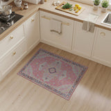Pink Blush Pink Persian Medallion Area Rug