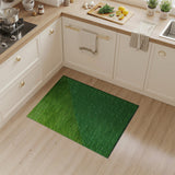 Green Diagonal Split Shag Area Rug