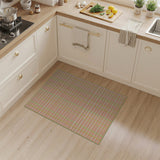 Orange Green Checkered Plaid Area Rug