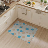 Playful Blue Peach Overlapping Circles Area Rug