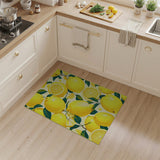 Zesty Lemon Grove Fruit Pattern Area Rug