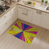 Vibrant Sunburst Multi-Color Geometric Area Rug