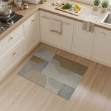 Modern Geometric Abstract Area Rug in Beige Neutral