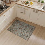 Cream Persian Floral Area Rug with Vibrant Accents