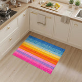 Rainbow Stripe Geometric Area Rug