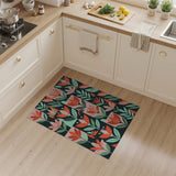 Vibrant Geometric Floral Area Rug