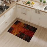 Fiery Brick Cross Geometric Area Rug