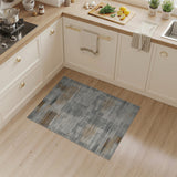 Abstract Grey Geometric Modern Area Rug