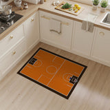 Basketball Orange Basketball Court Area Rug