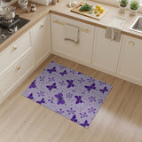 Purple Butterfly Blossom Area Rug