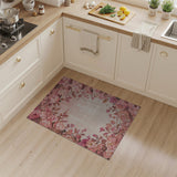 Blush Pink Roses Floral Vintage Floral Vintage Area Rug