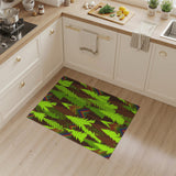 Lime Green Pine Forest Area Rug