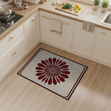 Red Mandala Starburst Area Rug
