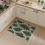 Green Fir Branches Gold Stars Area Rug