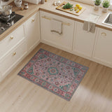 Multi-color and Patterns Blush Pink Persian Medallion Area Rug