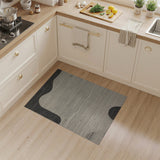 Black and White Black White Organic Abstract Area Rug