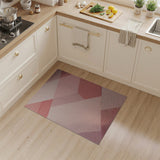 Blush Pink Geometric Patchwork Area Rug