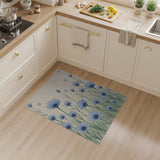 Delicate Blue Daisy Meadow Area Rug