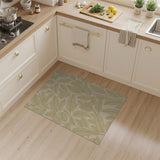 Golden Banana Leaf Beige Area Rug