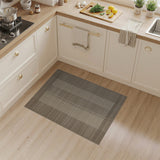 Textured Beige Tan Striped Woven Area Rug