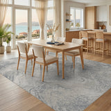 Abstract Area Grey Abstract Marble Swirl Area Rug