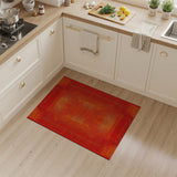 Vibrant Red Geometric Dot Area Rug