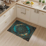 Mandala Traditional Persian Teal Mandala Persian Area Rug