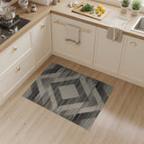 Grey Diamond Chevron Southwestern Area Rug