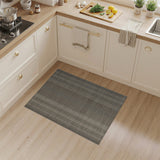 Distressed Brown Tan Striped Woven Area Rug