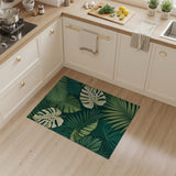 Lush Monstera Jungle Leaves Area Rug