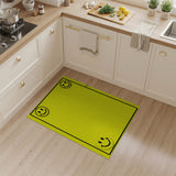 Yellow Smiley Faces Kids Area Rug
