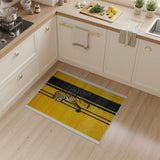 Bold Yellow Tiger Striped Area Rug