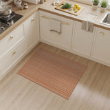 Vibrant Orange Gingham Checkered Area Rug