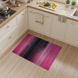 Pink Black Gradient Stripe Geometric Rug