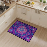 Neon Psychedelic Mandala Area Rug