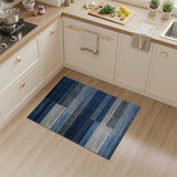 Blue and Teal Geometric Modern Modern Blue Geometric Block Area Rug