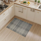 Grey Grey Plaid Checkered Area Rug