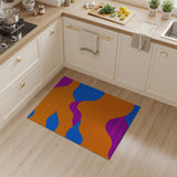 Geometric Modern Multi-color and Patterns Vibrant Wavy Multi-Color Geometric Area Rug
