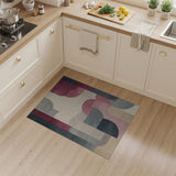 Multi-color and Patterns Modern Pink Grey Abstract Geometric Area Rug