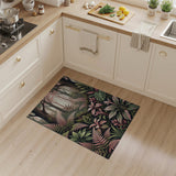 Lush Pink Fern Forest Area Rug