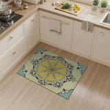 Elegant Yellow Medallion Persian Rug