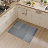 Grey Modern Grey Striped Block Area Rug