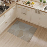 Abstract Geometric Circles Beige Area Rug