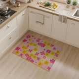 Playful Smiling Flowers Kids Area Rug