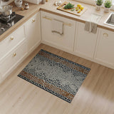Abstract Leopard Spot Grey Area Rug