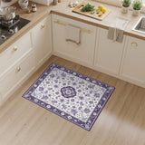 Purple Floral Medallion Floral Vintage Area Rug