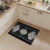 Triple Moon Phases Grid Area Rug